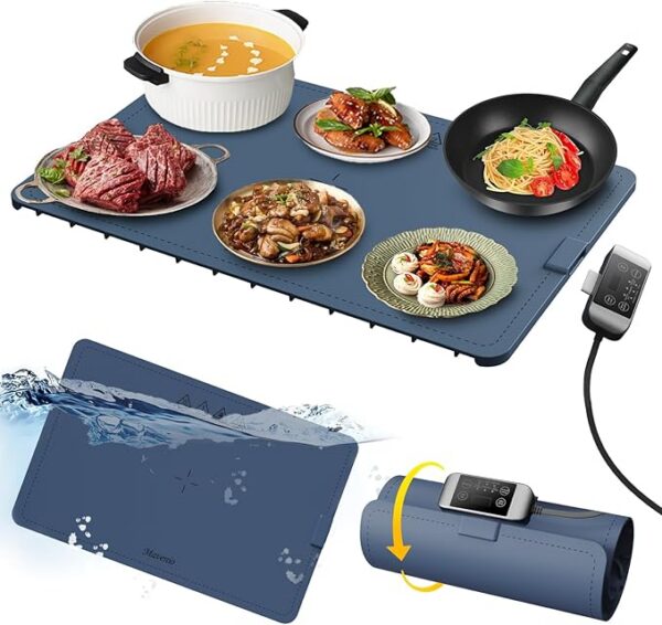 Electric Warming Tray, Food Warmer Mat, Detachable Power